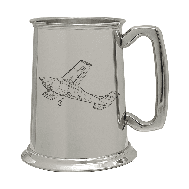 Cessna 210 Centurion Aircraft Pewter Tankard | Giftware Engraved