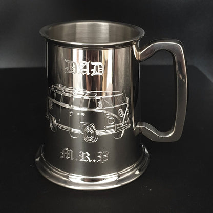 VW Campervan Pewter Tankard | Giftware Engraved