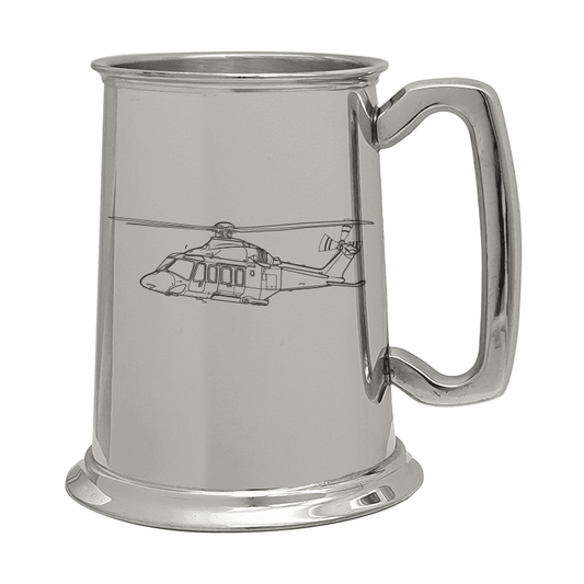 AgustaWestland AW139 Helicopter  Pewter Tankard | Giftware Engraved
