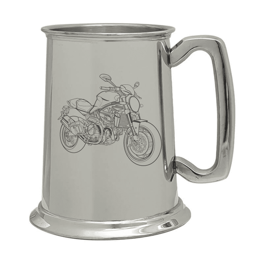 DUC Monster Motorcycle Pewter Tankard | Giftware Engraved