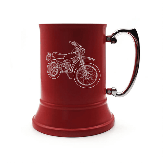 YAM DT125 Motorcycle Steel Tankard | Giftware Engraved