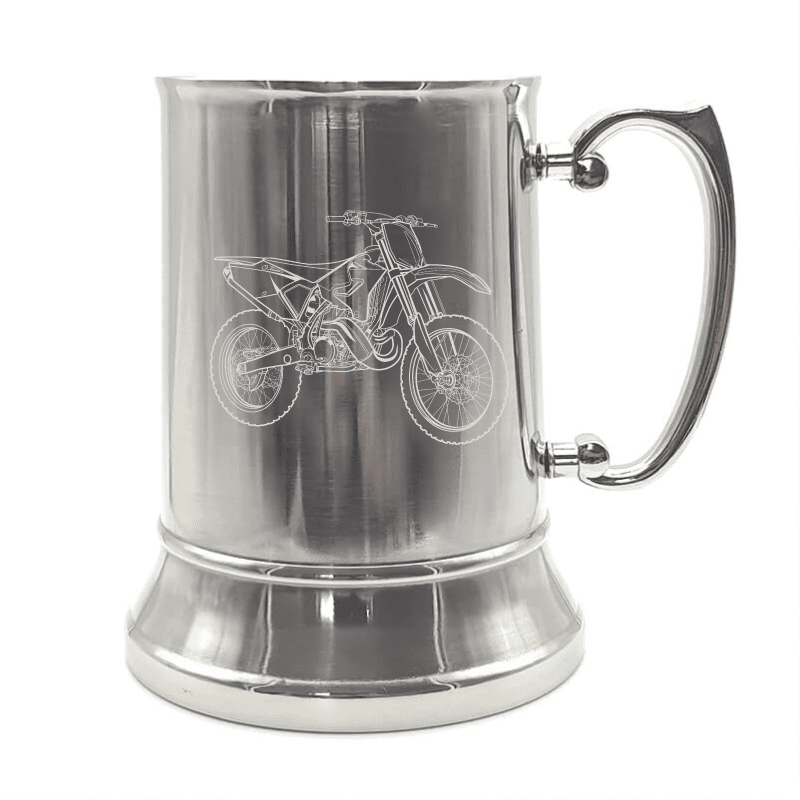 YAM YZ250 Motorcycle Steel Tankard | Giftware Engraved