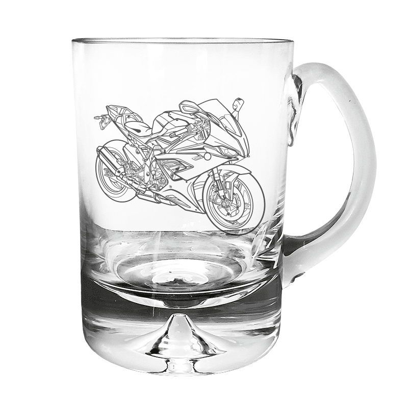 BM S1000RR Motorcycle  Glass Tankard | Giftware Engraved