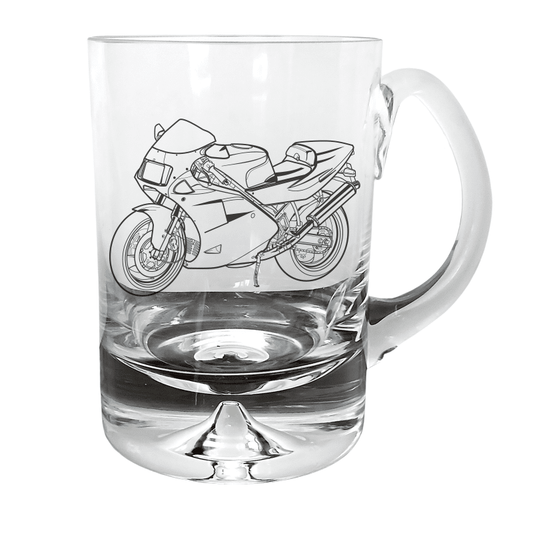 DUC 888 Motorcycle Glass Tankard | Giftware Engraved