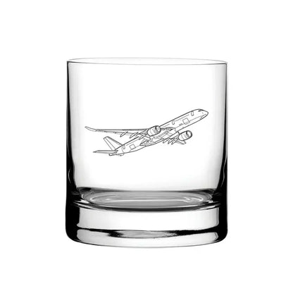 Airbus A350 Aircraft glass tumbler – digital engraving mockup / engraving preview