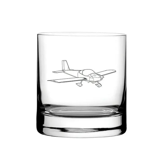 Vans RV12 Aircraft glass tumbler – digital engraving mockup / engraving preview