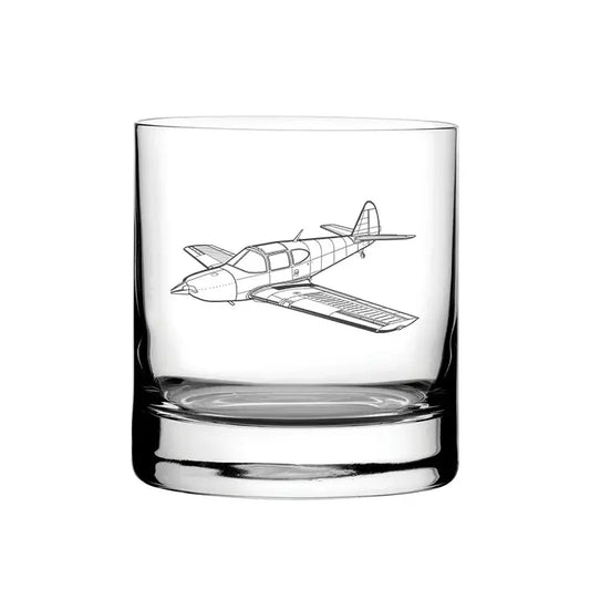 Globe Swift Aircraft glass tumbler – digital engraving mockup / engraving preview