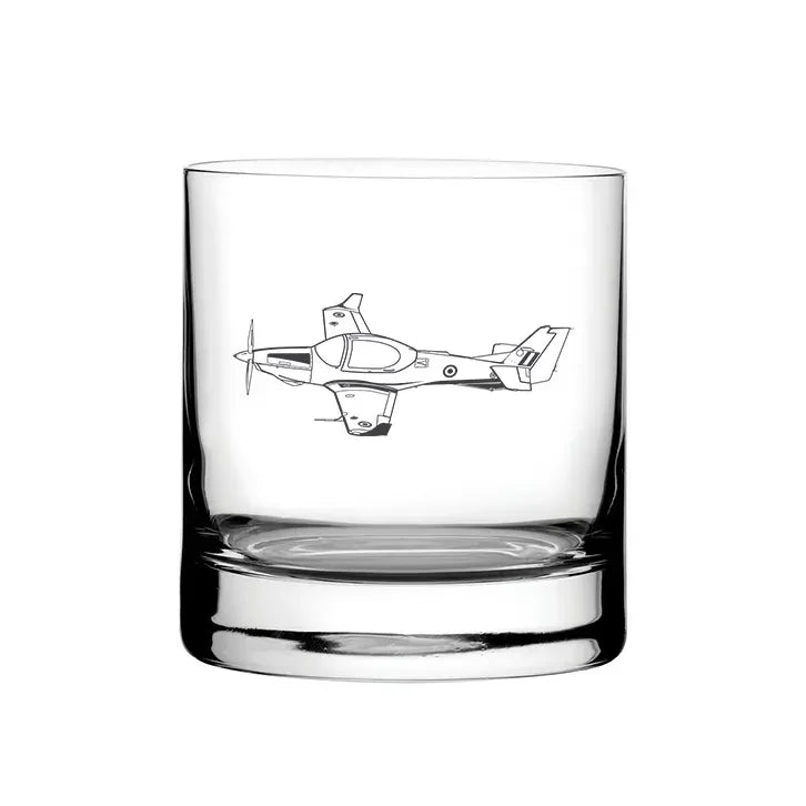 Grob 120T Aircraft glass tumbler – digital engraving mockup / engraving preview