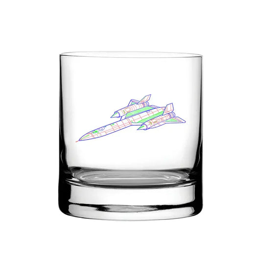 Lockheed SR71 Blackbird Aircraft glass tumbler – digital engraving mockup / engraving preview