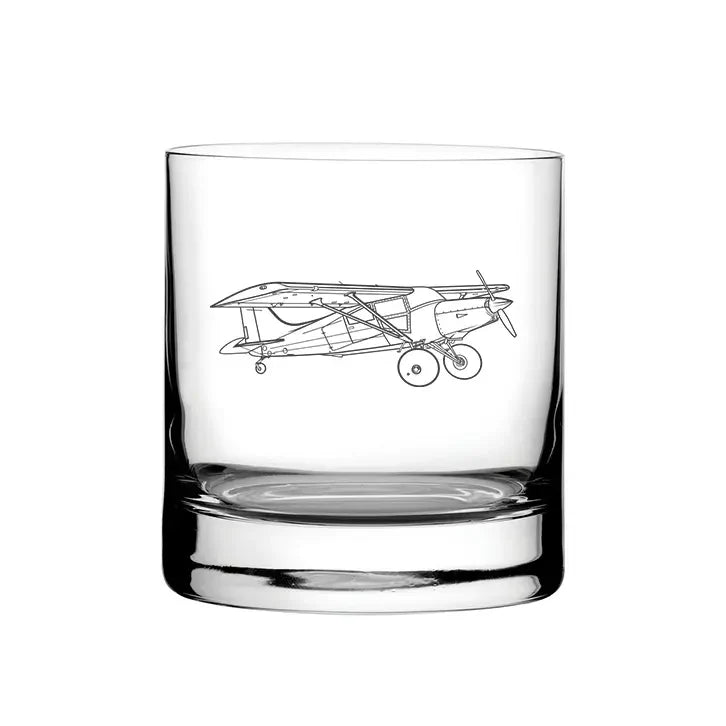 Maule STOL Aircraft glass tumbler – digital engraving mockup / engraving preview