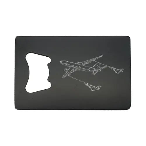 A330 Tanker with eurofighter typhoon aircraft Bottle opener – digital engraving mockup / engraving
