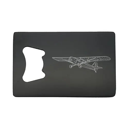 Auster J Series aircraft Bottle opener – digital engraving mockup / engraving