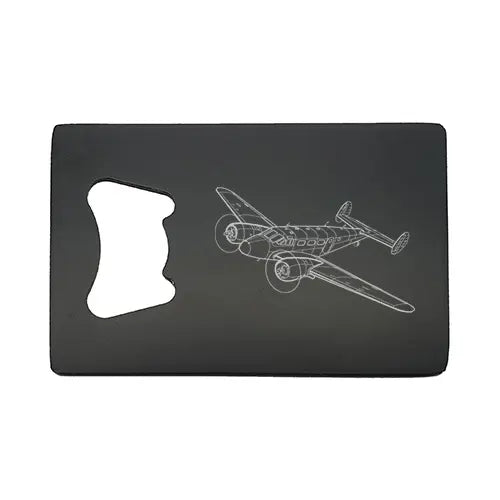 Beechcraft 18 Aircraft Bottle opener – digital engraving mockup / engraving