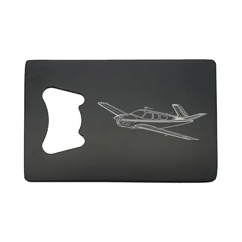 V tail beechcraft bonanza Aircraft Bottle Opener Bottle opener – digital engraving mockup / engraving