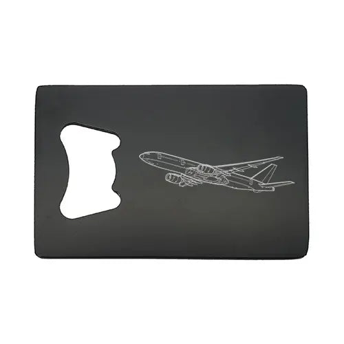 Boeing 777 Aircraft Bottle opener – digital engraving mockup / engraving