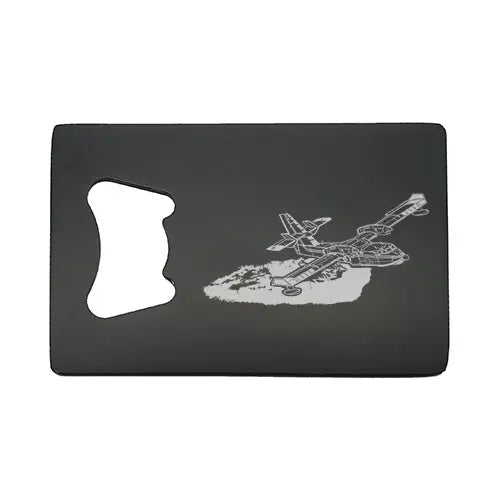 CL415 aireal fire fighter Bottle opener – digital engraving mockup / engraving