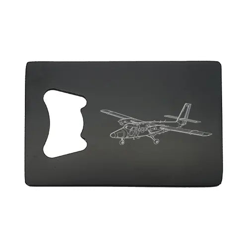 de havilland twin otter aircraft Bottle opener – digital engraving mockup / engraving