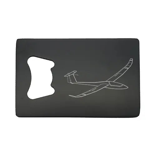 discus glider aircraft Bottle opener – digital engraving mockup / engraving