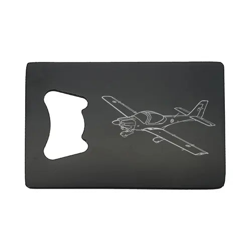 Tutor T1 aircraft Bottle opener – digital engraving mockup / engraving