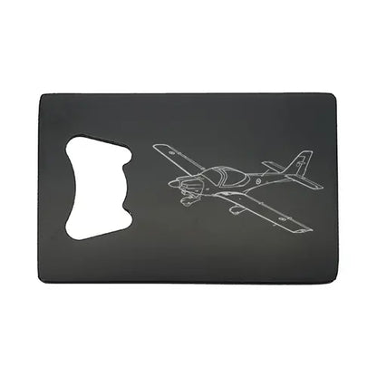 Tutor T1 aircraft Bottle opener – digital engraving mockup / engraving