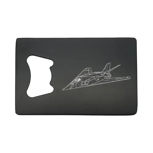 f117 nighthawk aircraft Bottle opener – digital engraving mockup / engraving