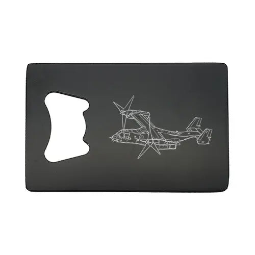 v22 osprey aircraft bottle opener – digital engraving mockup / engraving