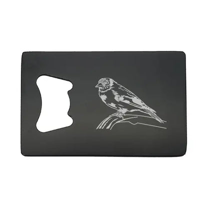 golden fitch bird bottle opener – digital engraving mockup / engraving