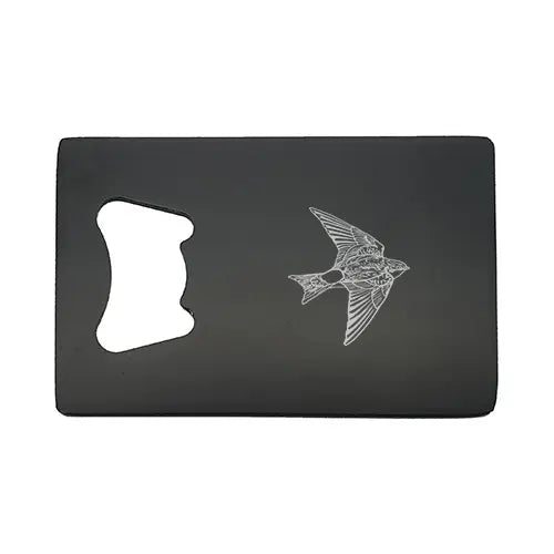 house martin bird bottle opener – digital engraving mockup / engraving