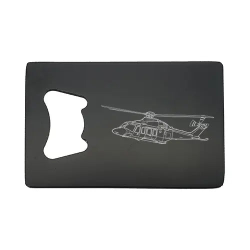 agustawestland aw139 helicopter bottle opener – digital engraving mockup / engraving
