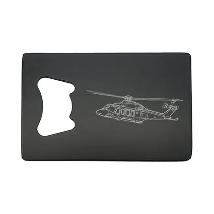 agustawestland aw139 helicopter bottle opener – digital engraving mockup / engraving