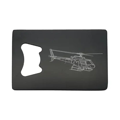 eurocopter as250 helicopter bottle opener – digital engraving mockup / engraving