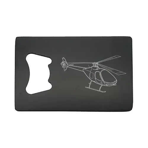 guimbal cabri helicopter bottle opener – digital engraving mockup / engraving