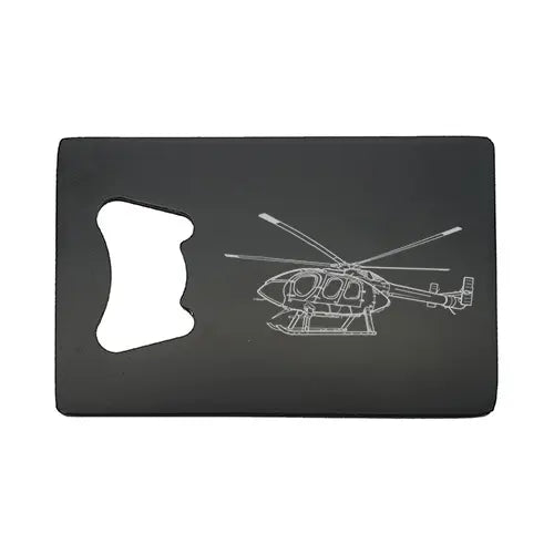 md600n helicopter bottle opener – digital engraving mockup / engraving