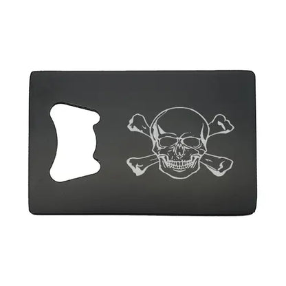 Skull & Crossbones Bottle opener – digital engraving mockup / engraving preview