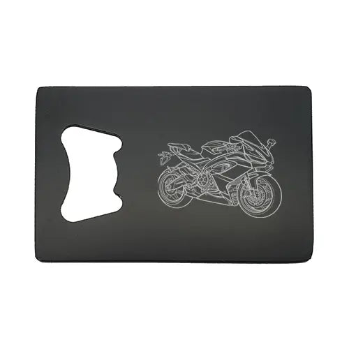 rs660 motorcycle Bottle opener – digital engraving mockup / engraving preview