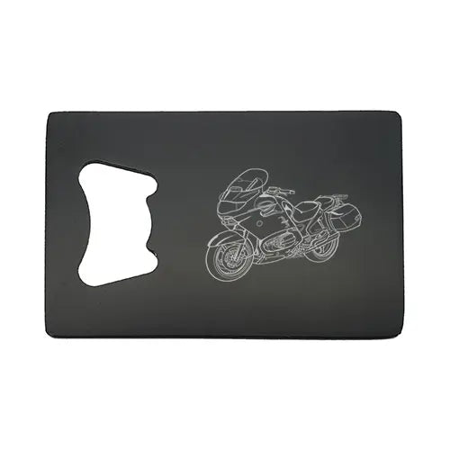 r1150 motorcycle Bottle opener – digital engraving mockup / engraving preview