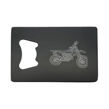 ktm sfx 350 motorcycle Bottle opener – digital engraving mockup / engraving preview