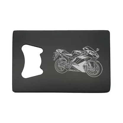 racing bike motorcycle Bottle opener – digital engraving mockup / engraving preview