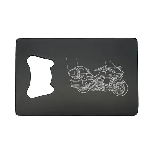 yam transcontinental motorcycle Bottle opener – digital engraving mockup / engraving preview