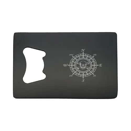 skull compass  Bottle opener – digital engraving mockup / engraving preview