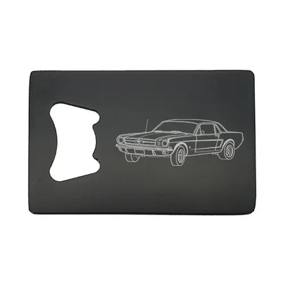 fd mustang coupe car Bottle opener – digital engraving mockup / engraving preview