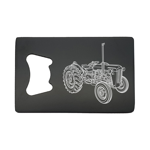 Mockup of our Ferguson TE20 Tractor artwork Bottle Opener