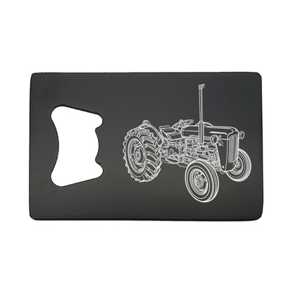 Mockup of our Ferguson TE20 Tractor artwork Bottle Opener