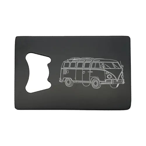hippycampervan car Bottle opener – digital engraving mockup / engraving preview