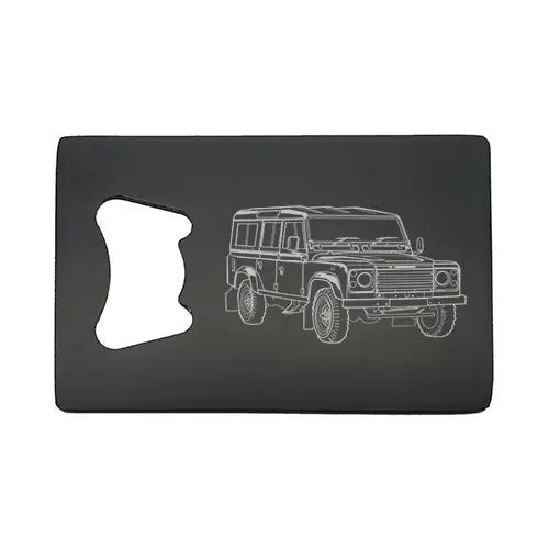 land rover Bottle opener – digital engraving mockup / engraving preview