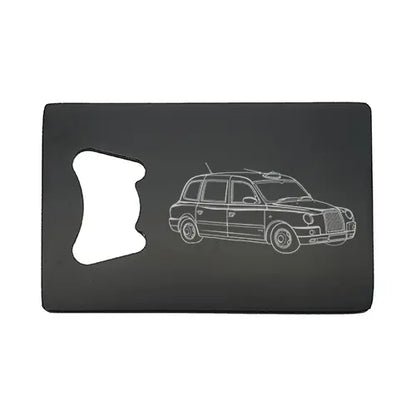 london taxi car Bottle opener – digital engraving mockup / engraving preview