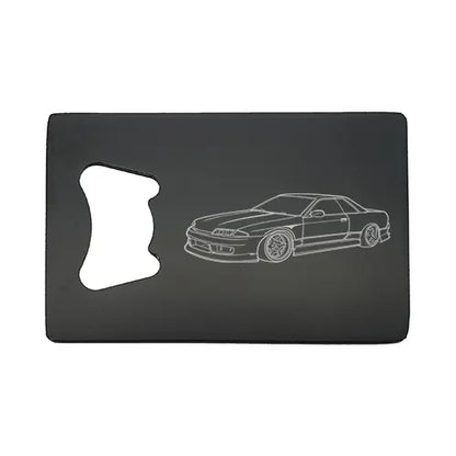 nsn skyline r32 car Bottle opener – digital engraving mockup / engraving preview