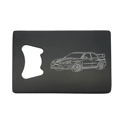 subi wrx car Bottle opener – digital engraving mockup / engraving preview
