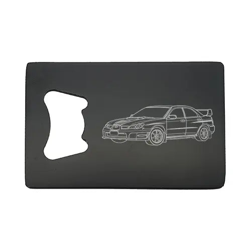 subi wrx car Bottle opener – digital engraving mockup / engraving preview