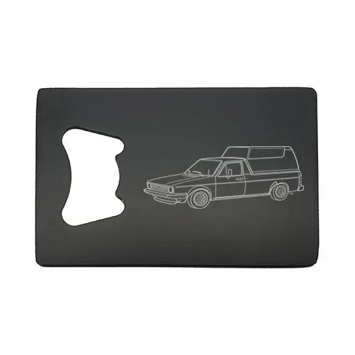 vw caddy van Bottle opener – digital engraving mockup / engraving preview